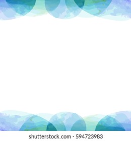 frame of pastel color watercolor painting texture, vector.