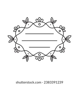 Rahmen mit einem Muster. Schwarz. Der Druck wird für das Verpackungsdesign, Logo, verwendet. Vektorgrafik, handgezeichnet. Für Scrapbooking.