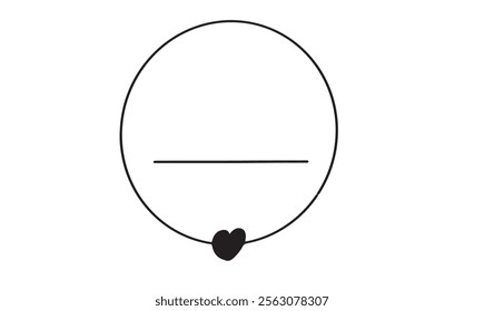 frame pattern circle round line black color love heart shape empty blank copy space symbol sign decoration happy valentine day love 14 fourteen february month wedding banner love dating advertisement 