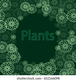 Frame with  pattern in the form of flowers. Vector texture or background pattern