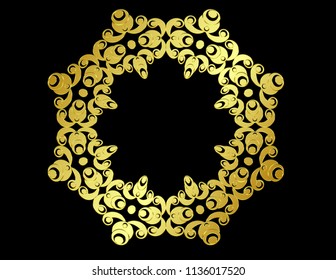 Frame pattern gold