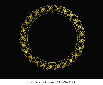 Frame pattern gold