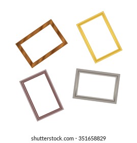 frame pattern, metal gold, metal silver, wood, precious metals, four rectangular frame vector