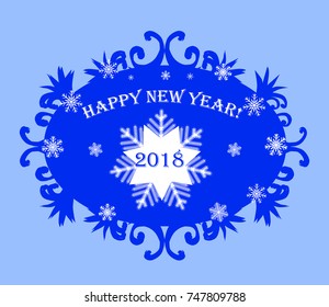 frame with a pattern and text congratulations happy new year