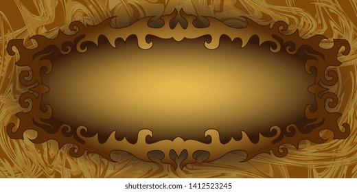 Frame. Patterned frame. Baroque style. Frame in a classic style. Ornate frame. Marble texture. Banner. Business card. Flyer. Vector graphics