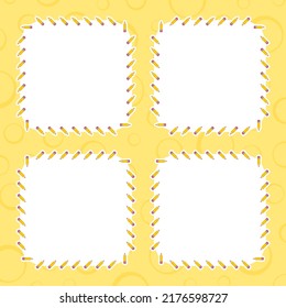 Frame with Pencil for banner, poster, and greeting card