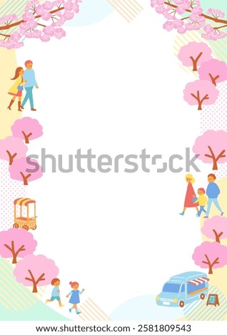 frame of people going out in spring
