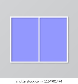 Frame photo collage. Mood board vector illustration. Timeline for photographers. Cover for blog boards, websites, banners, posters. Easy to edit mockup template for storyboards, presentations, etc.