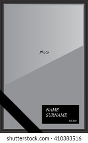 Frame for photo of deceased