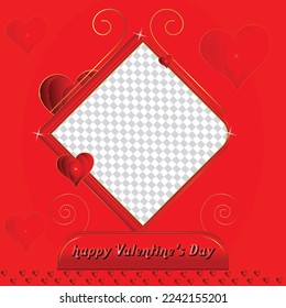 frame photo happy Valentine's Day transparent