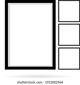 Frame photo isolated on white background , Vector illustration EPS 10