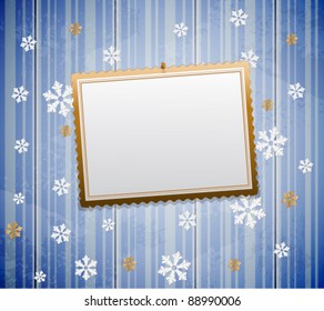 Frame for photo on the grunge retro background