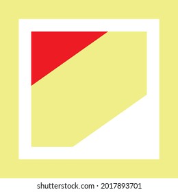 Frame photo red and white best for "HUT RI" design