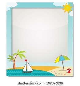 frame for photo "Summer vacation at the beach"