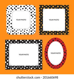 frame for photo or text with bubbles design