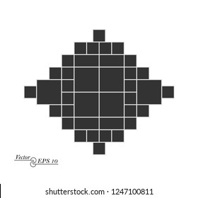 Frame for photos and images. The mosaic of. Retro-style. Collage template. Vector isolated background.