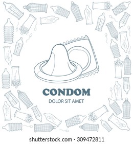 frame picture with condoms