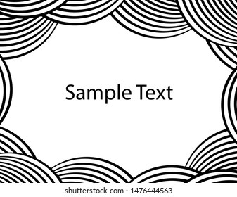 
frame in the picture with a doodle in black and white