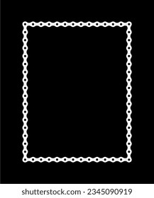 Frame for Picture or Photo Image Create from Chain of the Motorcycle, Bike, Bicycle or Machine. Vector Illustration 