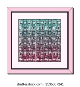 Frame picture pink color abstract design illustration wallpaper background