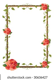 frame for picture with rose