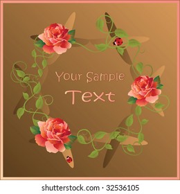 frame for picture with rose