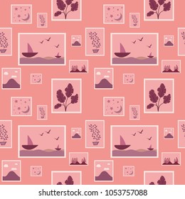 frame picture seamless pattern