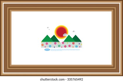 Frame for picture or text. Border for Certificate of Education
 Uniquely beautiful stripes.