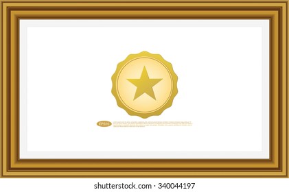 Frame for picture or text. Border for Certificate of Education Uniquely beautiful stripes.