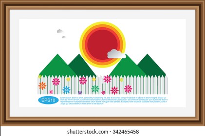 Frame for picture or text. Border for Certificate of Education Uniquely beautiful stripes.