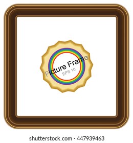 Frame for picture or text. Border for Certificate of Education Uniquely beautiful stripes.