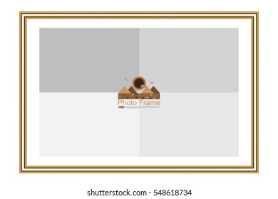 Frame for picture or text. Border for Certificate of Education Uniquely beautiful stripes.