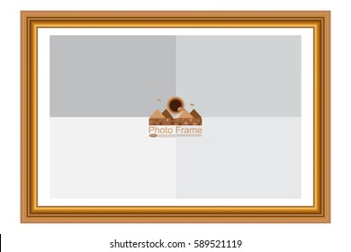 Frame for picture or text. Border for Certificate of Education Uniquely beautiful stripes.