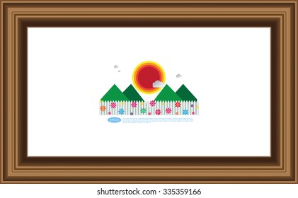Frame for picture or text. Uniquely beautiful stripes.