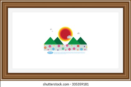 Frame for picture or text. Uniquely beautiful stripes.