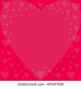 frame of pink hearts