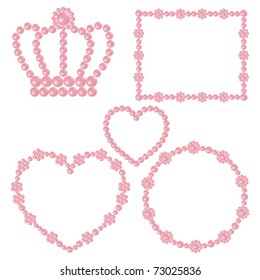 frame of pink pearl