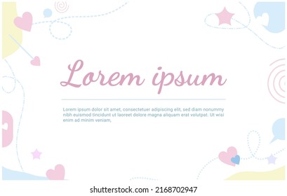 frame pink simple background with cute style