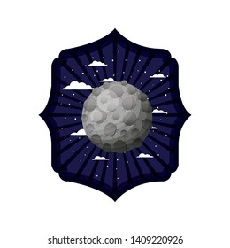frame with planet of the solar system