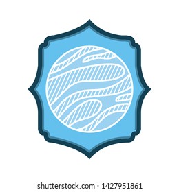 frame with planet of the solar system