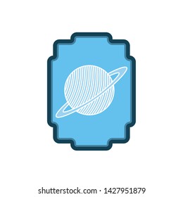 frame with planet of the solar system