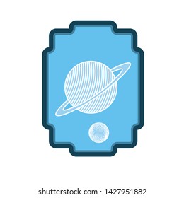 frame with planet of the solar system