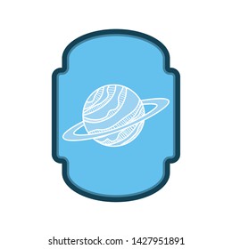 frame with planet of the solar system