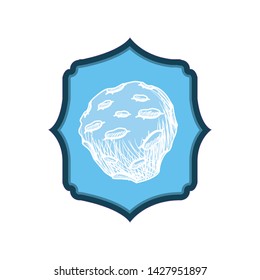 frame with planet of the solar system