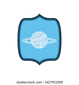 frame with planet of the solar system