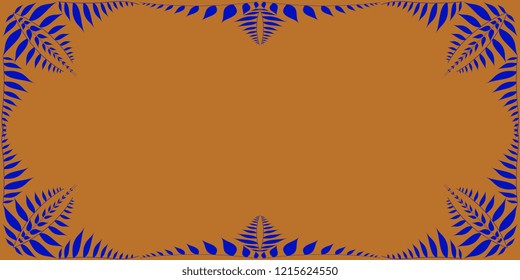 Frame of plant elements. Background for your business cards and cards