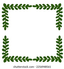 Frame from Plant elements. Vector illustration.