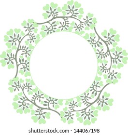 Frame with plants
