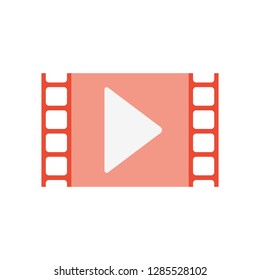 frame with play button isolated icon