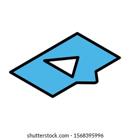 frame with play button on white background vector illustration design